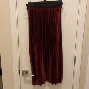 Mango - Pleated skirt - Red - S